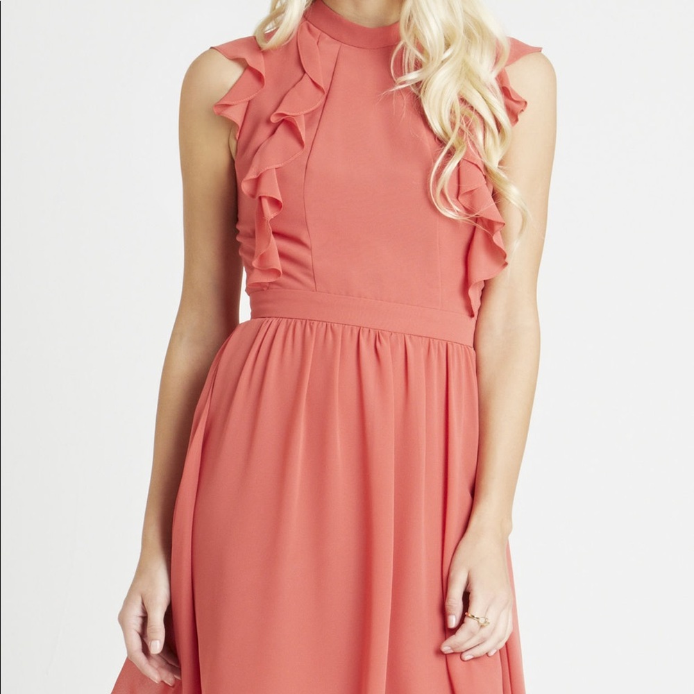 BCBGeneration Ruffle Front Cocktail Dress